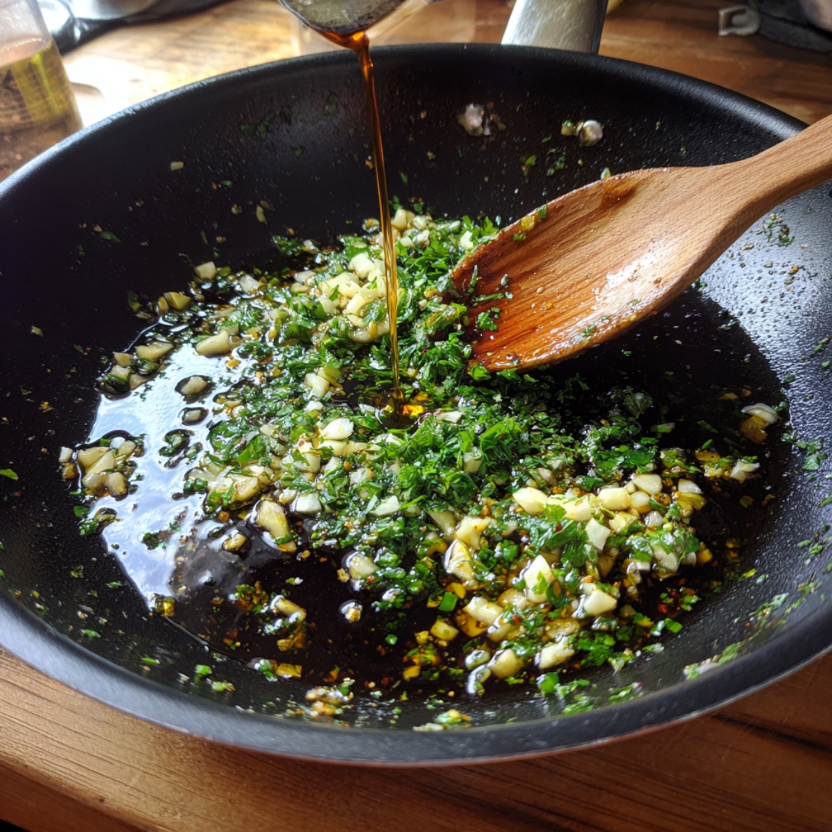 bowl of creamy dip topped with golden, caramelized onions